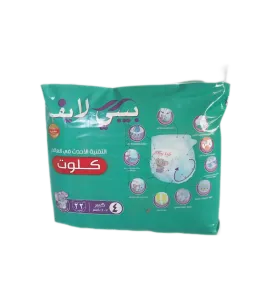 حفاظات بيبي لايف رقم 4 كبير كلوت عبوة 22