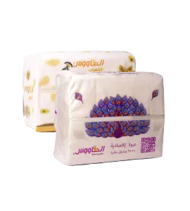 مناديل الطاووس 1000منديل+مناديل الطاووس 500 منديل