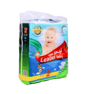 حفائظ اطفال ليدر بيبي رقم 2 صغير 70 حبة 2.5-7ك