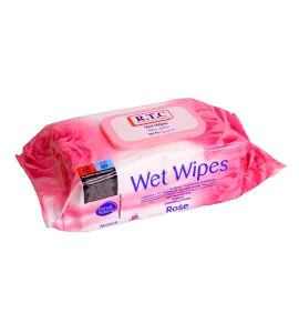 مناديل اطفال مبللة ار تي سي برائحة الورد 100 منديل