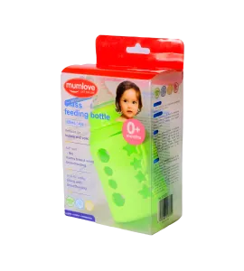 رضاعة اطفال زجاج ملبس موملوف 120 مل  رقم 1377