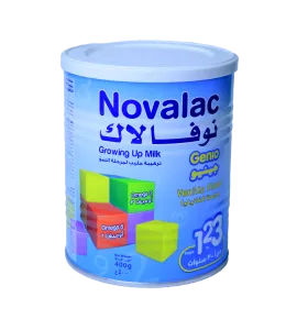 حليب نوفلاك جينيو بنكهة الفانيليا (رقم3) 400جم علبة