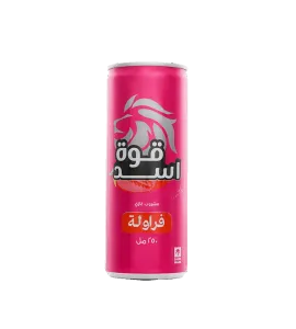 مشروب غازي قوة اسد فراولة 250مل