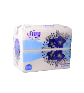 مناديل بريتي ابيض1000منديل + مناديل بريتي 500 منديل