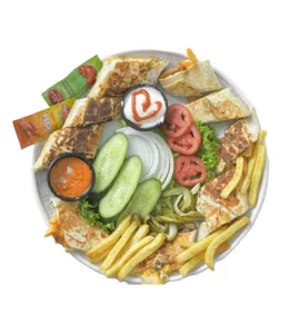 طبق شوارما عربي