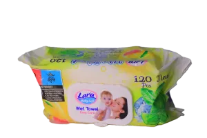 مناديل مبللة لارا للاطفال باليمون 120قطعة