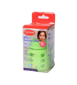 رضاعة اطفال زجاج ملبس موملوف 60 مل  رقم 1376