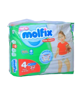 حفاظات اطفال مولفكس كلوت رقم (  4 )32 حبه