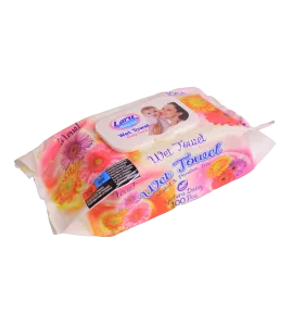 مناديل مبللة لارا للاطفال بلورد احمر 100قطعة