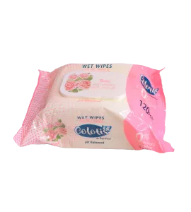 مناديل اطفال مبللة كولوتيس ورد 120 منديل