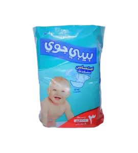 حفاظ اطفال بيبي جوي تجريبي وسط (6-12كجم) 8حبة