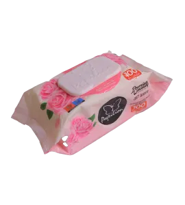 مناديل اطفال مبللة بابليون برائحة الورد   100 منديل