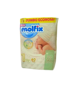 حفاظ اطفال مولفيكس حديثي الولادة رقم ( 1 ) 60 حبة