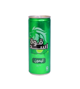 مشروب غازي قوة اسد بطعم ليمون 250مل