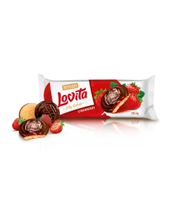 بسكويت روشن لوفيتا  محشو جيلي بنكهة الفراولة   135 جم