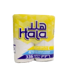 مناديل ورق حمام هلا 4رول 40×متر