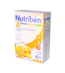 غذاء اطفال نوتريبن 8انواع من الحبوب مع العسل والفواكه 300جم