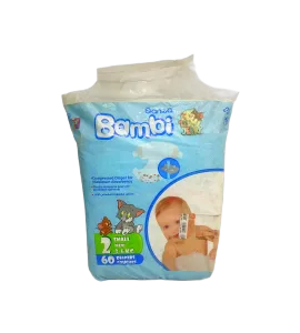 حفاظات بامبي سانيتا صغير رقم 2 عبوة 60
